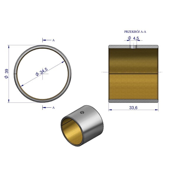 Tuleja korbowodu MF4 Bimetaliczna RM-31134123/O | Exvi