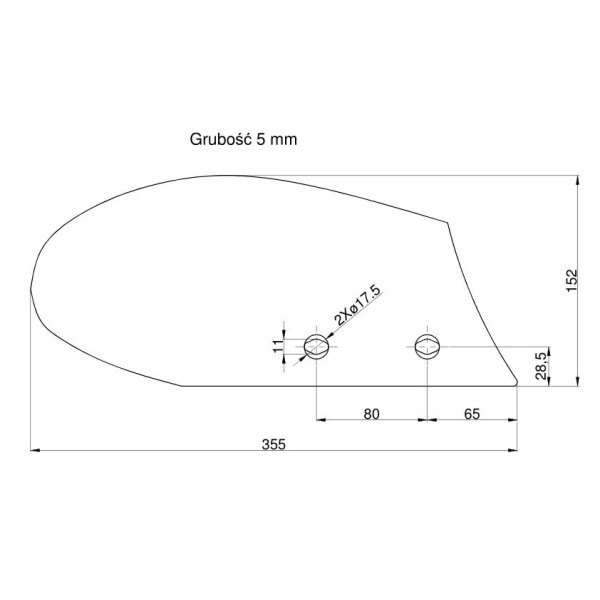 Odkładnia przedpłużka prawa Kverneland RM-066880 | Exvi