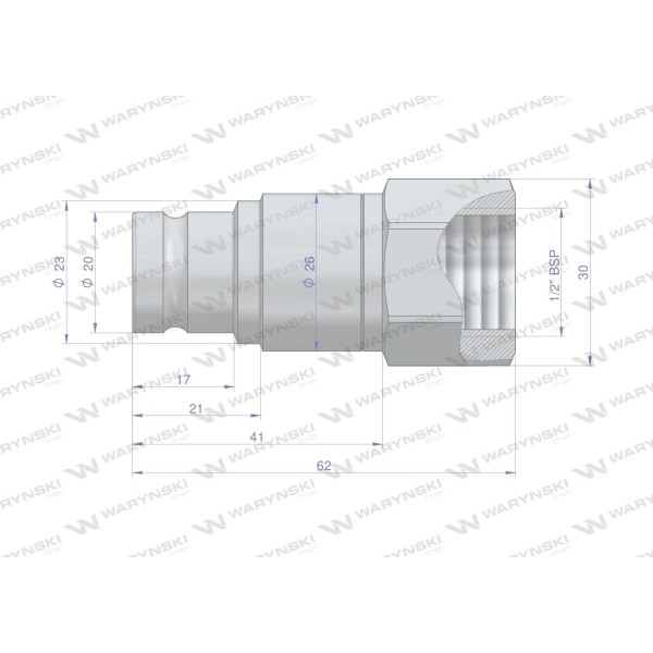 Szybkozłącze hydrauliczne suchoodcinające WIFR38SW12 | Exvi
