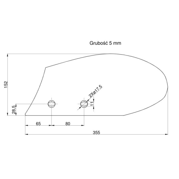 Odkładnia przedpłużka lewa Kverneland RM-066881 | Exvi