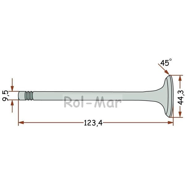 Zawór ssący 1877717M92 Massey RM-31431641 | Exvi