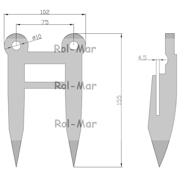 Bagnet palec podwójny Z11228 John Deere RM-Z11228 | Exvi