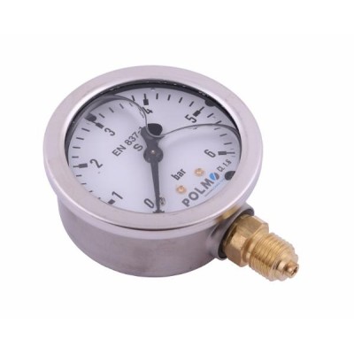 Manometr glicerynowy M63 0-6 bar dolne MGH63KG14D6P | Exvi