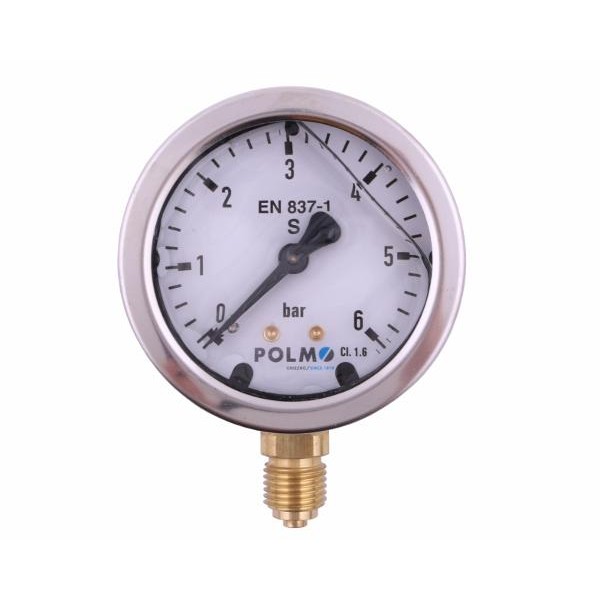 Manometr glicerynowy M63 0-6 bar dolne MGH63KG14D6P | Exvi