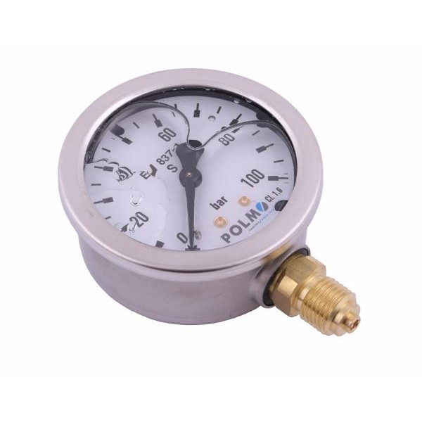 Manometr glicerynowy M63 0-100 bar MGH63KG14D100P | Exvi