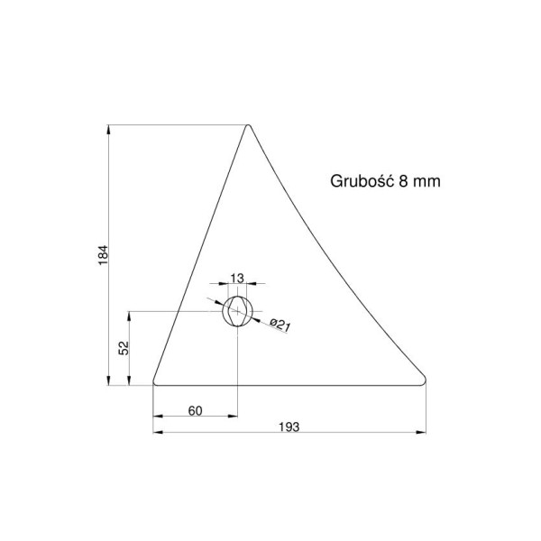 Pierś odkładni prawa jednootworowa RM-063240 | Exvi