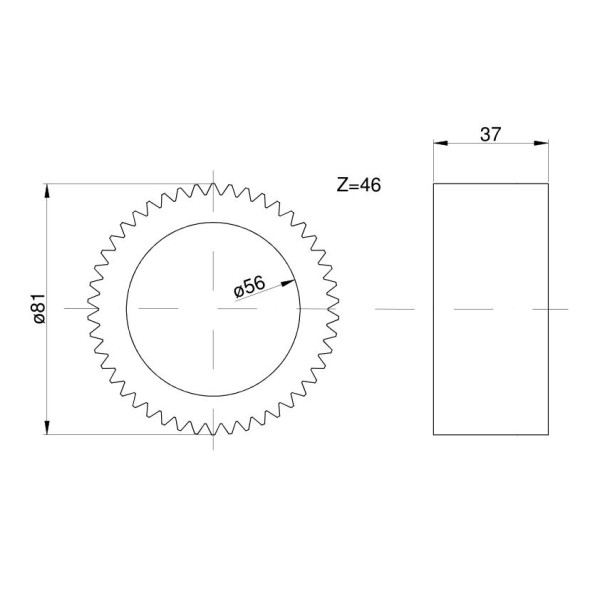 Satelita przedniego napędu Z-46 81325C1 RM-81325C1 | Exvi