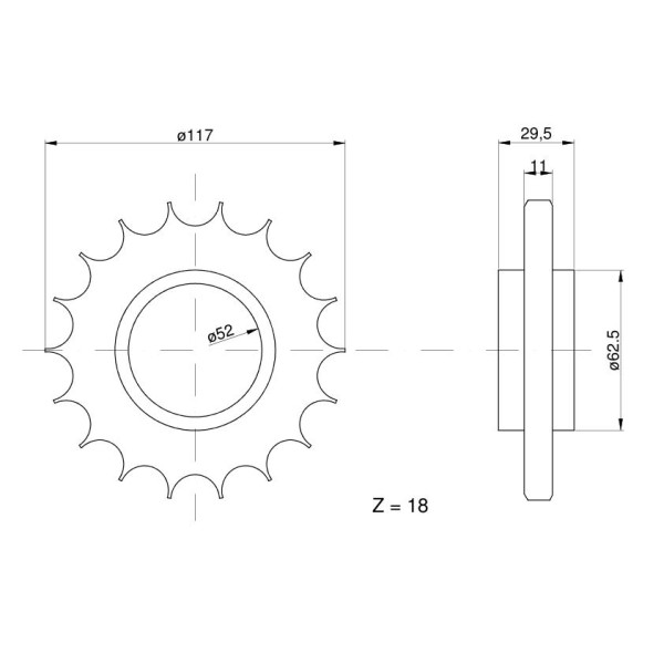 Koło łańcuchowe Z-18 Bizon 5040010320 | Exvi