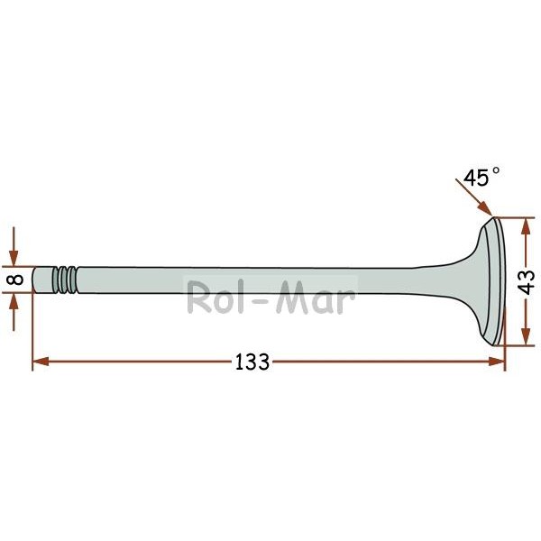 Zawór silnika ssący 2137301, 4153631 Deutz RM-2236960 | Exvi