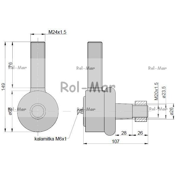 Przegub 105mm24-26mm AL37523AL178019 John RM-AL37523 | Exvi