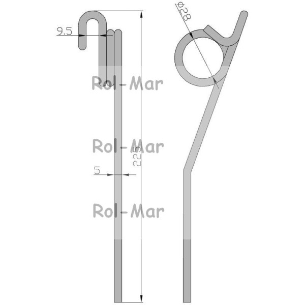 Palec motowideł standard Z20478 John Deere RM-Z20478 | Exvi