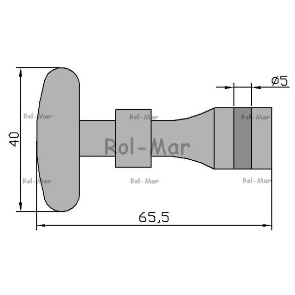 Zaczep osłon gumowy długi 65mm 804951.0 RM-804951 | Exvi