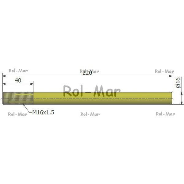 Palec ślimaka, wkręcany 16 x 220 mmZ26570 RM-Z26570 | Exvi