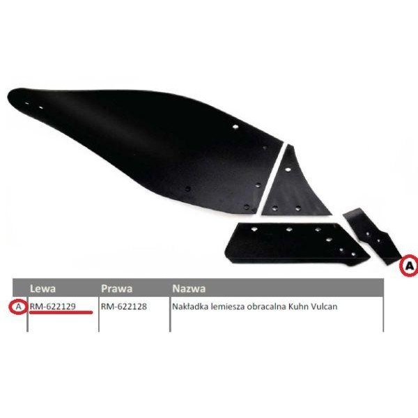 Dłuto, nakładka lemiesza obracalna lewa RM-622129 | Exvi
