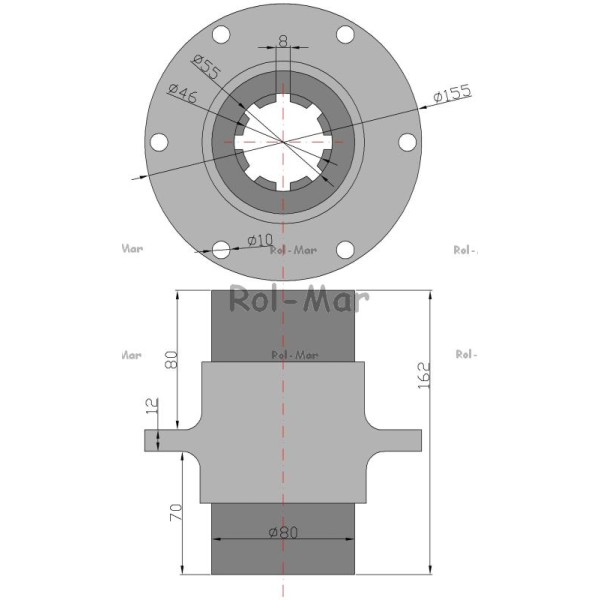 Piasta koła ślimakowego Fortschritt RM-0200134801 | Exvi