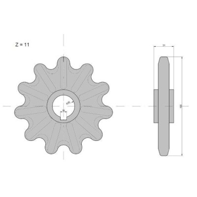 Koło zębate elewatora Z-11, O 35 mm Claas RM-735896 | Exvi