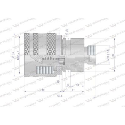 Szybkozłącze hydrauliczne skręcane wtyczka WDCVV18SZ | Exvi