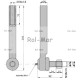 Przegub kierowniczy 220mm - M18x1,5 RM-81878555 | Exvi