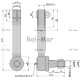 Przegub kierowniczy 225mm - M28x1,5 RM-AL119379 | Exvi
