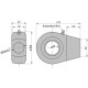 Ucho siłownika KT2.80 (UE2.80) łożysko GE40 UE2-80W | Exvi