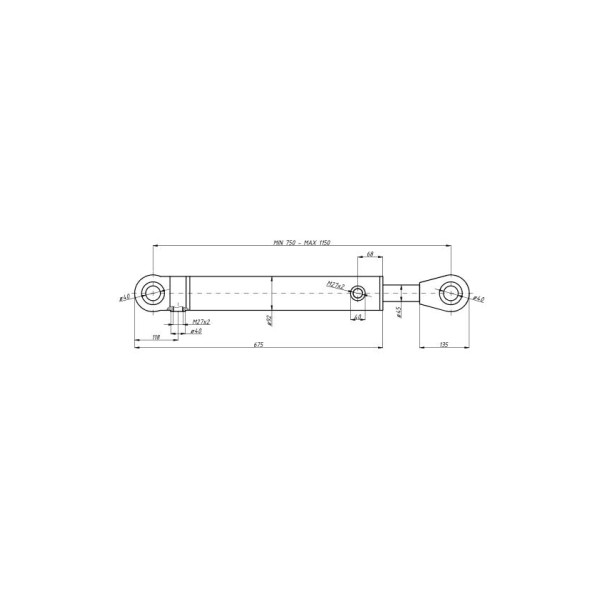 Cylinder hydrauliczny, siłownik ładowacza CJ2F-804 | Exvi