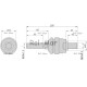 Przegub kierowniczy 240mm - M28x1,5 RM-04401801 | Exvi