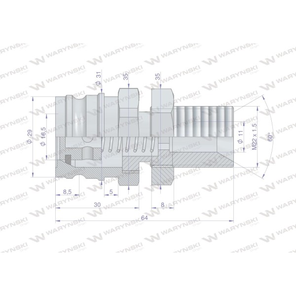 Szybkozłącze hamulcowe wtyczka G1/2"BSP WSUH12SZ | Exvi