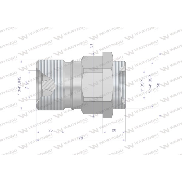 Szybkozłącze hydrauliczne skręcane WVCR34GW | Exvi