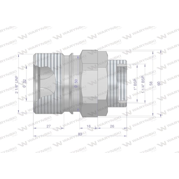 Szybkozłącze hydrauliczne skręcane WVCR1GW | Exvi