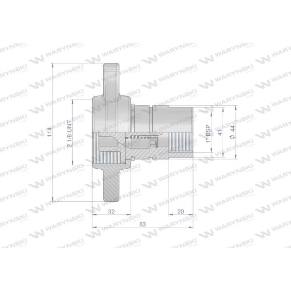 Szybkozłącze hydrauliczne skręcane WVCR1SW | Exvi