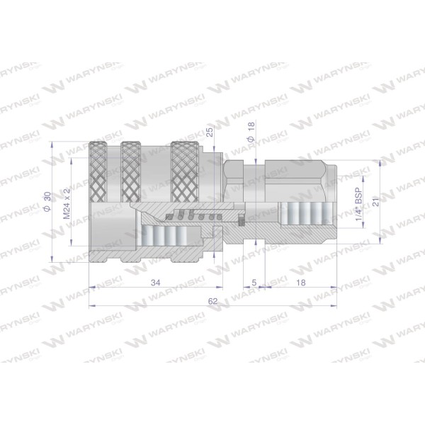 Szybkozłącze hydrauliczne skręcane wtyczka WDCVV14SW | Exvi