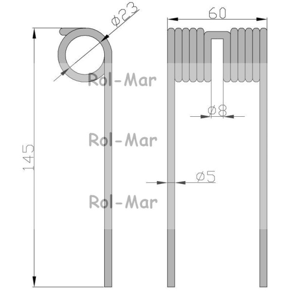 Palec podbieracza przyczepa RM-2939002 | Exvi