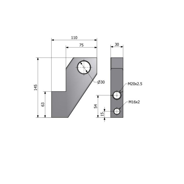 Wieszak prawy C-385 83452001 | Exvi