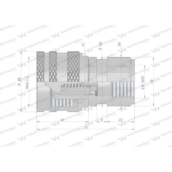 Szybkozłącze hydrauliczne skręcane wtyczka WDCVV34SW | Exvi