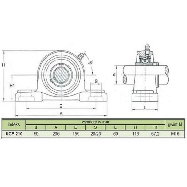 Oprawa łożyskowa UCP210 RM-UCP210 | Exvi