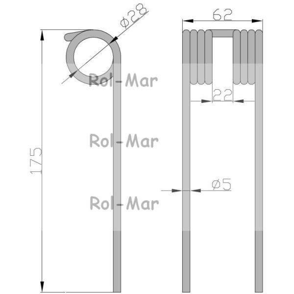 Palec podbieracza przyczepa RM-2934001 | Exvi