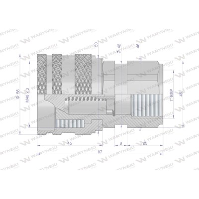 Szybkozłącze hydrauliczne skręcane wtyczka WDCVV1SW | Exvi