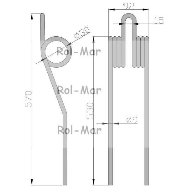 Palec zgrabiarka karuzelowa Deutz-Fahr RM-2934002 | Exvi
