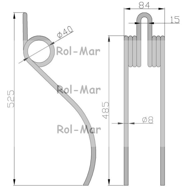 Palec zgrabiarka karuzelowa Deutz Fahr RM-2934003 | Exvi