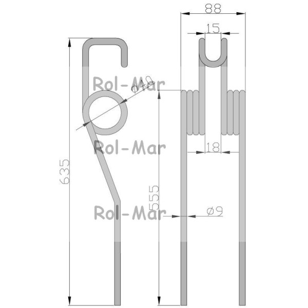 Palec zgrabiarka karuzelowa Deutz Fahr RM-2934022 | Exvi