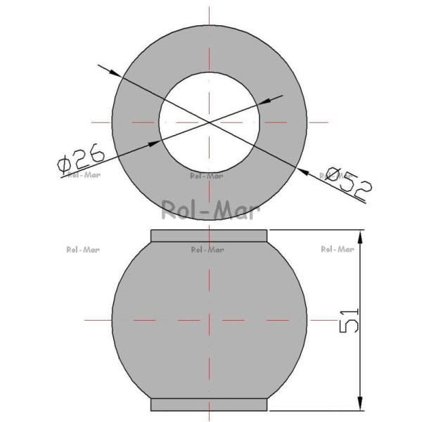 Kula przegubu 25.7 C-385 80450093/54660601 | Exvi