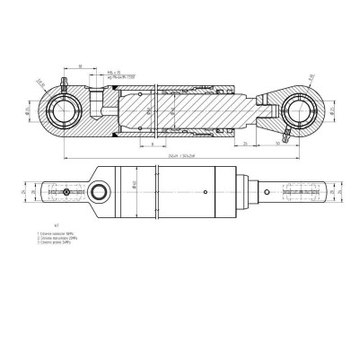 Cylinder podnoszenia hederu st.typ 5040995070 | Exvi