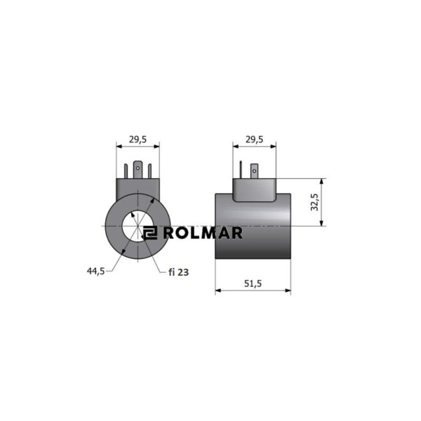 Cewka dzielnika elektrozaworu DVS6/50L, DVS6/50 24DC | Exvi