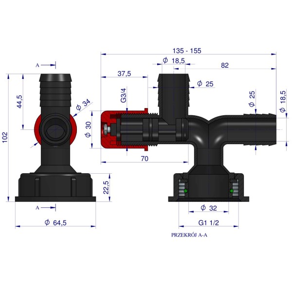 Zawór spustowy q-25 Opryskiwacz 4068100001AP25 | Exvi