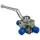Zawór kulowy hydrauliczny 3-drożny KHB3-M18X1.5 | Exvi