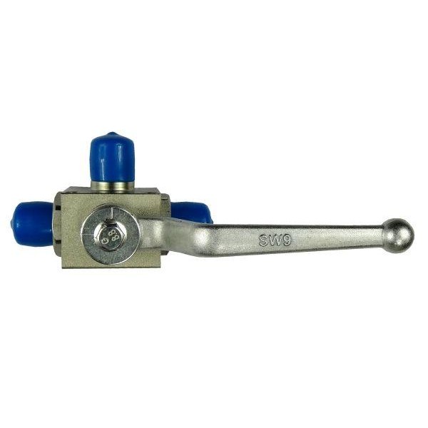 Zawór kulowy hydrauliczny 3-drożny KHB3-M18X1.5 | Exvi