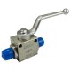 Zawór kulowy hydrauliczny 3-drożny KHB3-M18X1.5 | Exvi