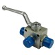 Zawór kulowy hydrauliczny 3-drożny KHB3-M22X1.5 | Exvi