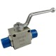 Zawór kulowy hydrauliczny 3-drożny KHB3-M22X1.5 | Exvi