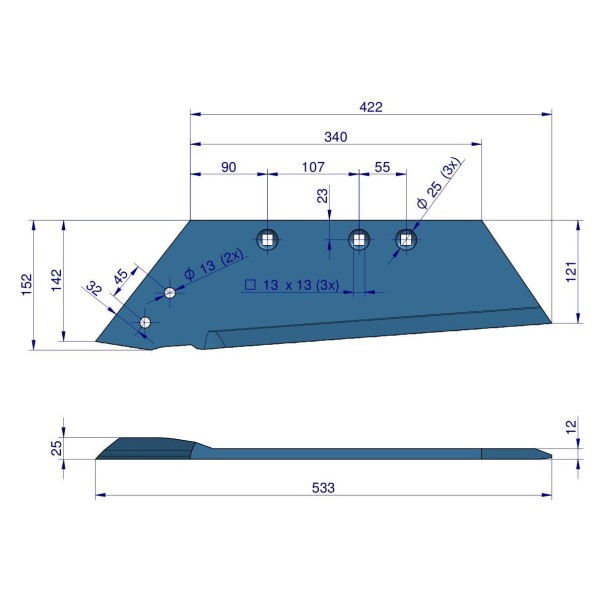 Lemiesz lewy SSP332 RABE Vulcan RM-27082702 | Exvi